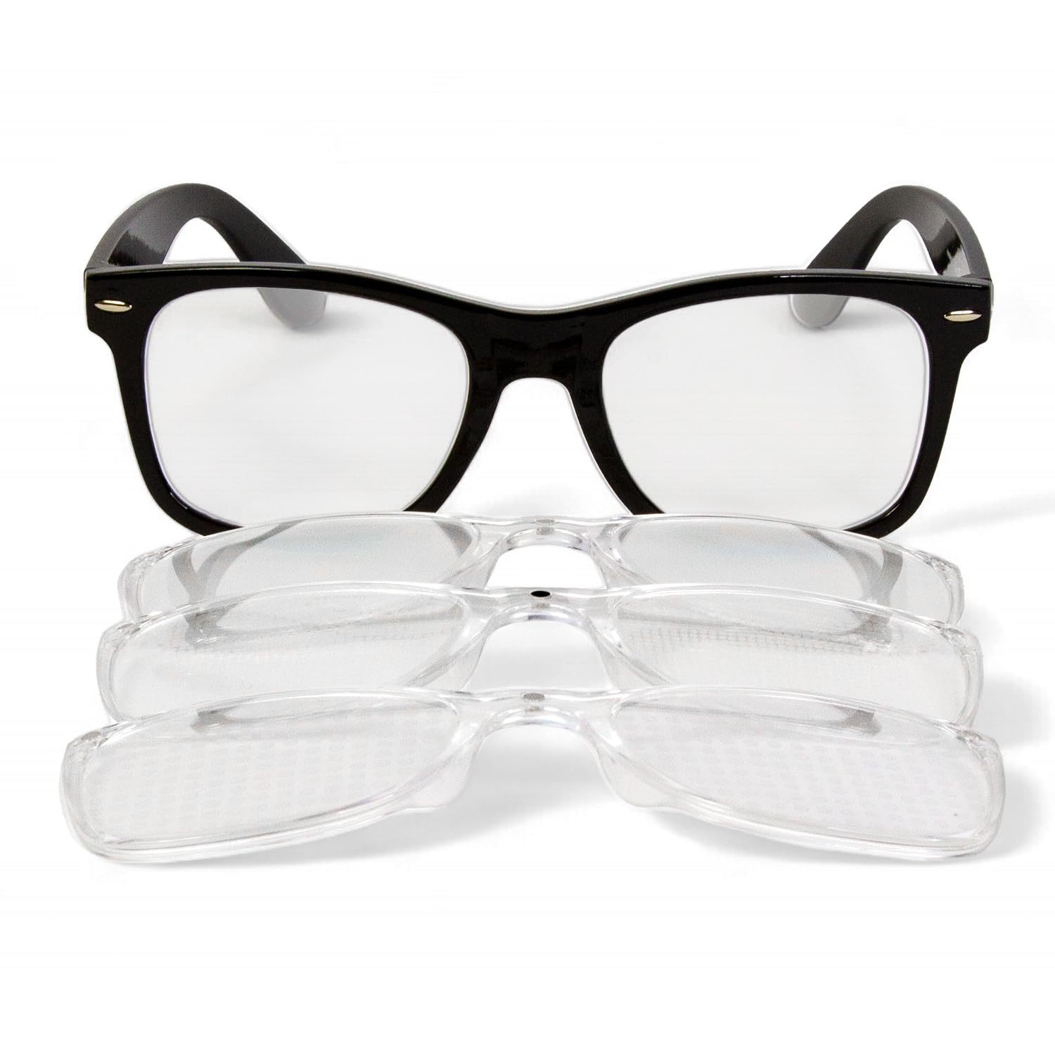 Amazon.com: GloFX Snaps: Diffraction Rave Glasses | Black Magnetic