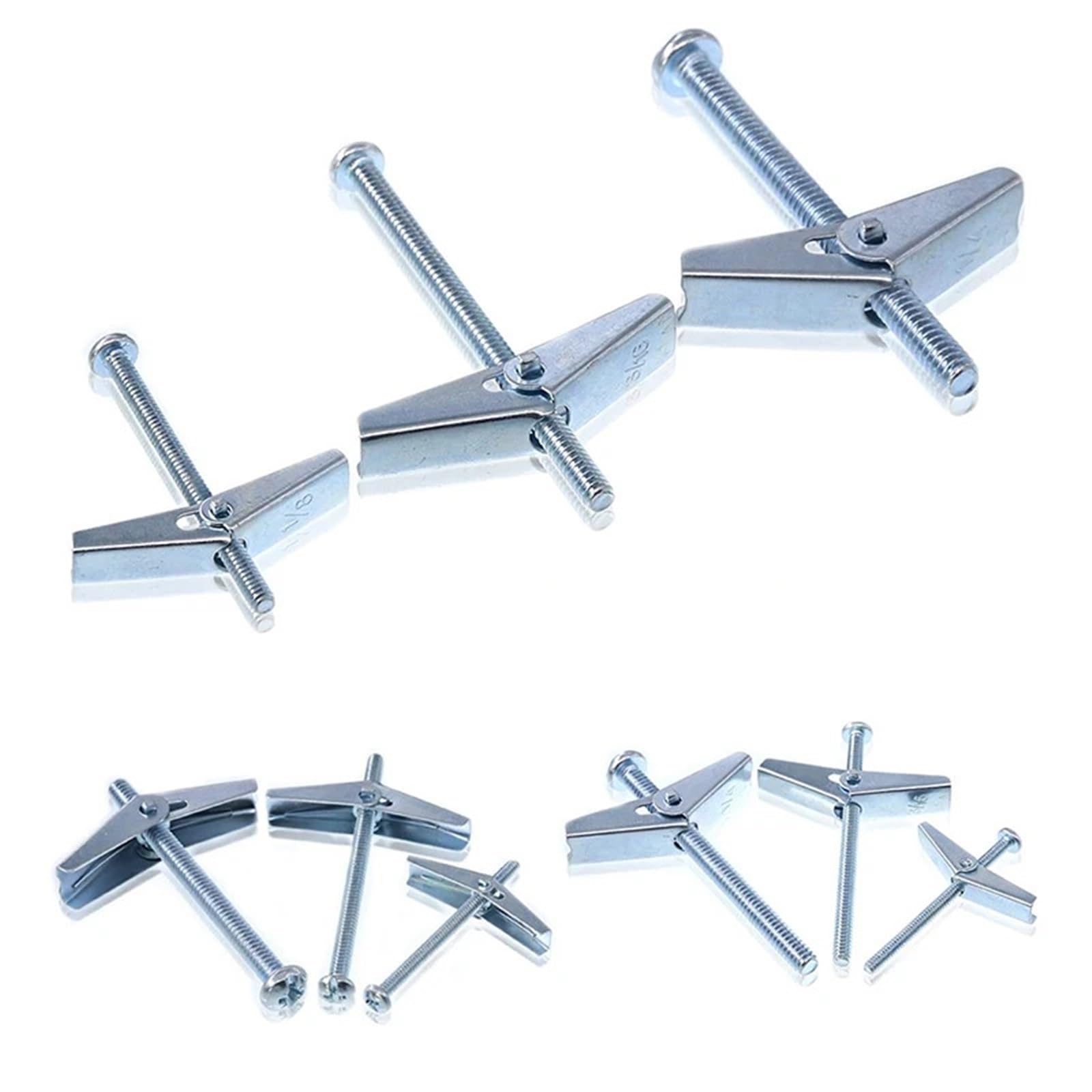 Anclajes de pared hueca de alta resistencia for techos de yeso, kit de pernos de palanca y tuercas de mariposa, 3 tamaños: 1/8, 3/16 y 1/4 pulg.(0.125inch-20pcs)