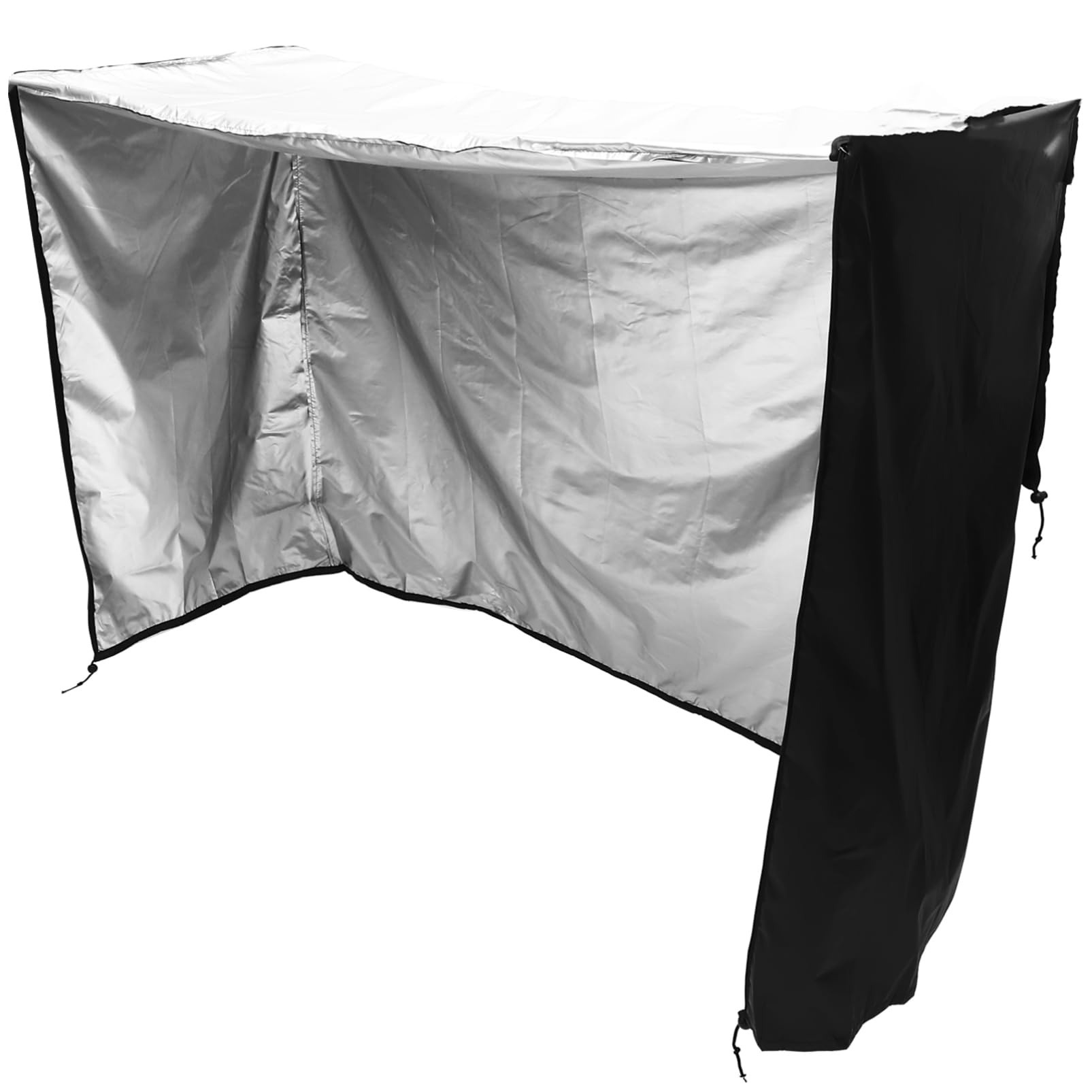 TOYANDONA Housse de Fauteuil Suspendu Imperméable et Résistante la Poussière en Tissu Oxford Protection Extérieure Facile à Transporter Noire pour Balançoire de Jardin