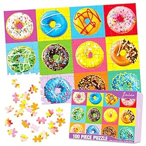 100 Piece Donuts Jigsaw Puzzle for Kids Teens Age 4-8 Gift Family Time (Donuts)