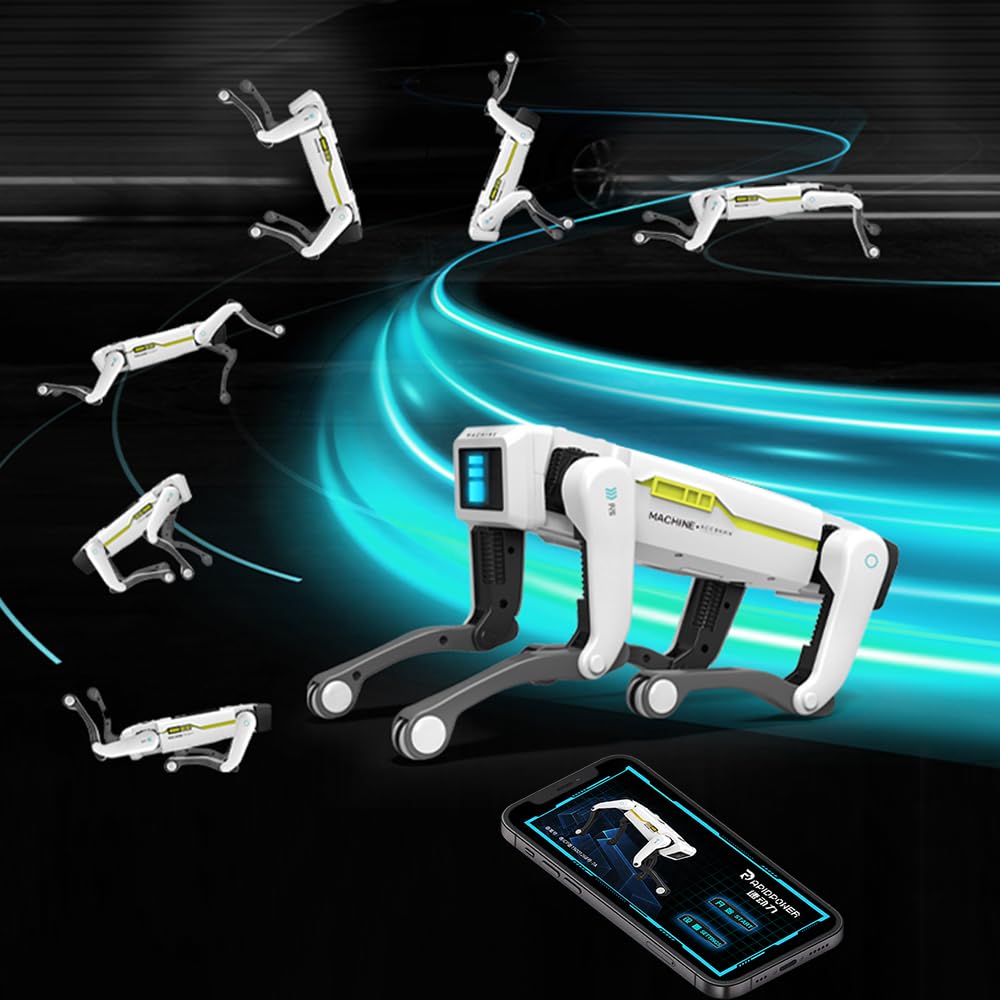 Roboter Kinder Ferngesteuerter Spielzeug, RC-Roboter mit Programmieren, Musik und Interessanten Geräuschen für Jungen Mädchen 3-12 Jahren, Intelligenter Roboterhund Unterstützt APP-Steuerung