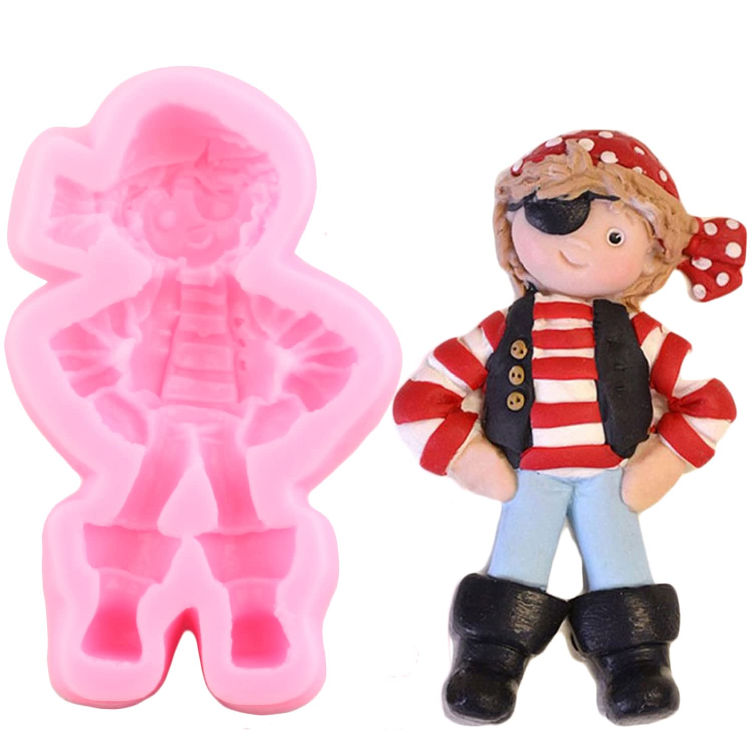 Mujiang Pirate Silicone Molds Pirate Ship Fondant Mold Sailboat Mold Sword Chocolate Mold For Cake Decorating Cupcake Topper Candy Polymer Clay Gum Paste Set Of 4 - Image 6