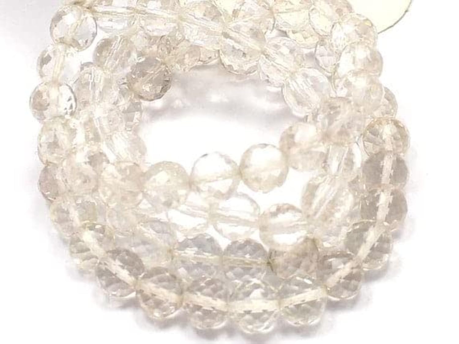 Perles en quartz cristal LKBEADS 6mm tailles en facettes pour bijoux de haute qualite