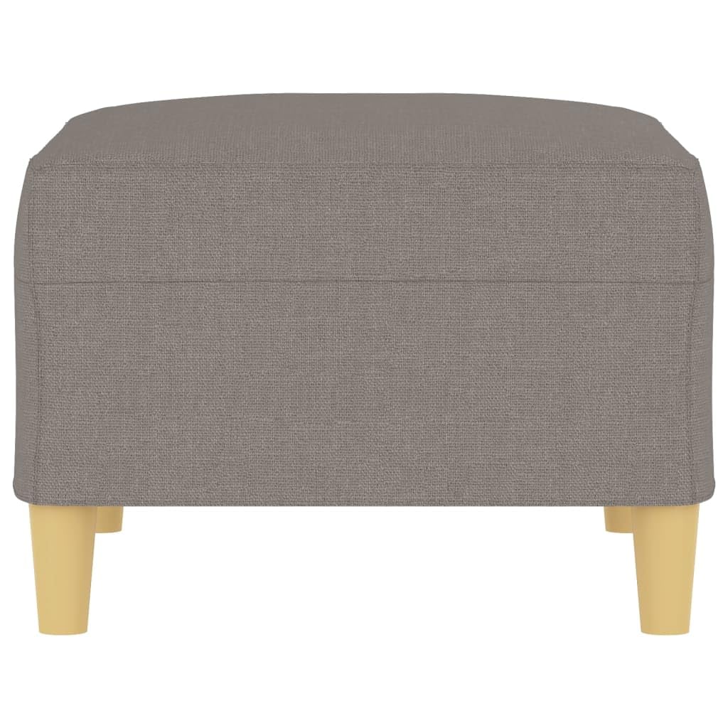 Fußhocker Taupe, 70x55x41 cm, atmungsaktiver Stoff, robuster Hocker für Wohnzimmer, Schlafzimmer, Bequeme Fußablage, zusätzliche Sitzgelegenheit