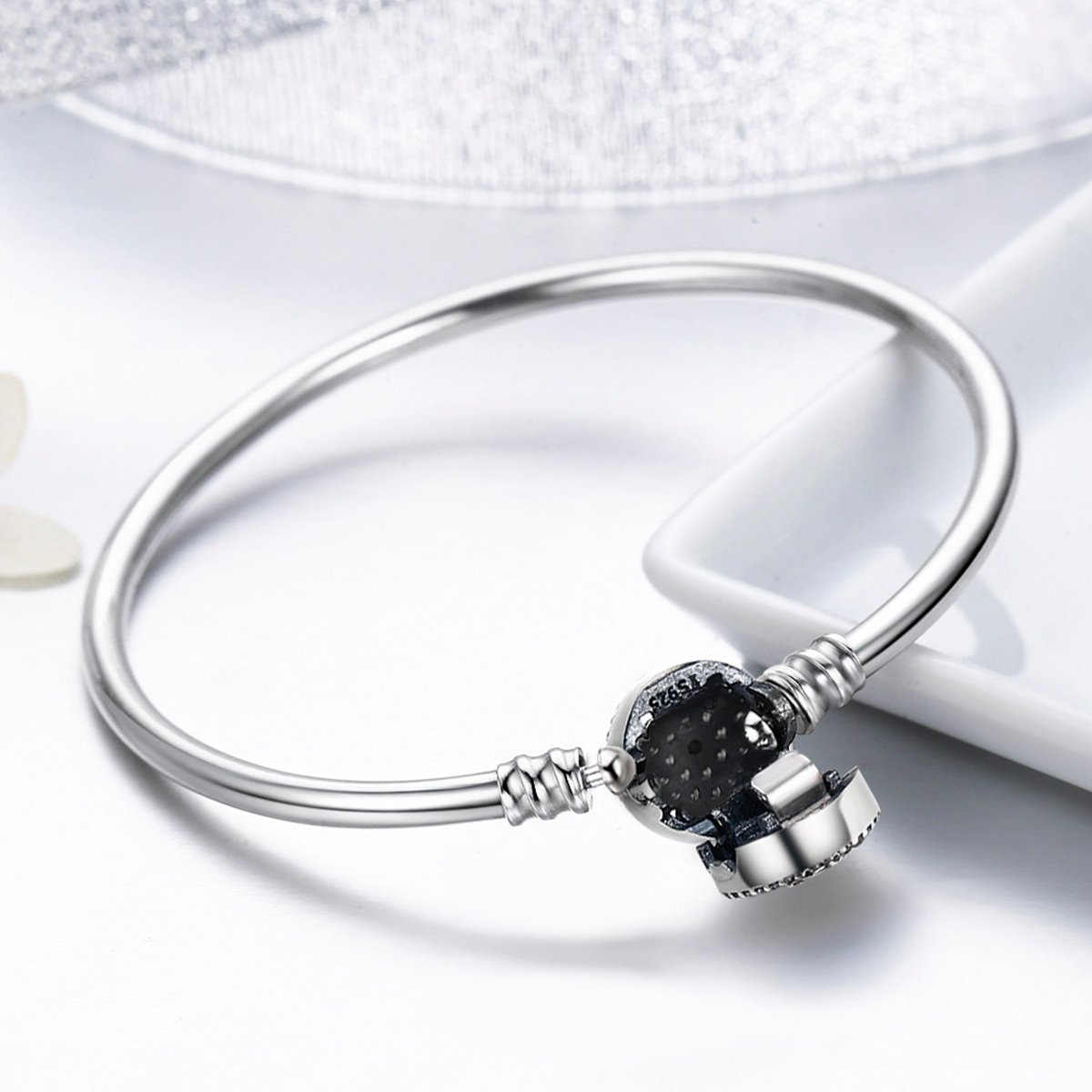 Pulsera De Cadena De Serpiente De Plata Esterlina Con Ojo Bracelet