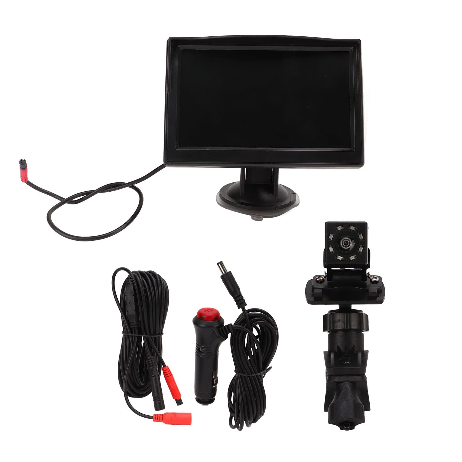 Monitor de Coche para bebé, Monitor de Asiento de Coche para bebé de 5 Pulgadas, Pantalla HD, CC 12 V, Resistente Al Agua, Grabadora de Cámara Trasera para Coche, Camión, SUV