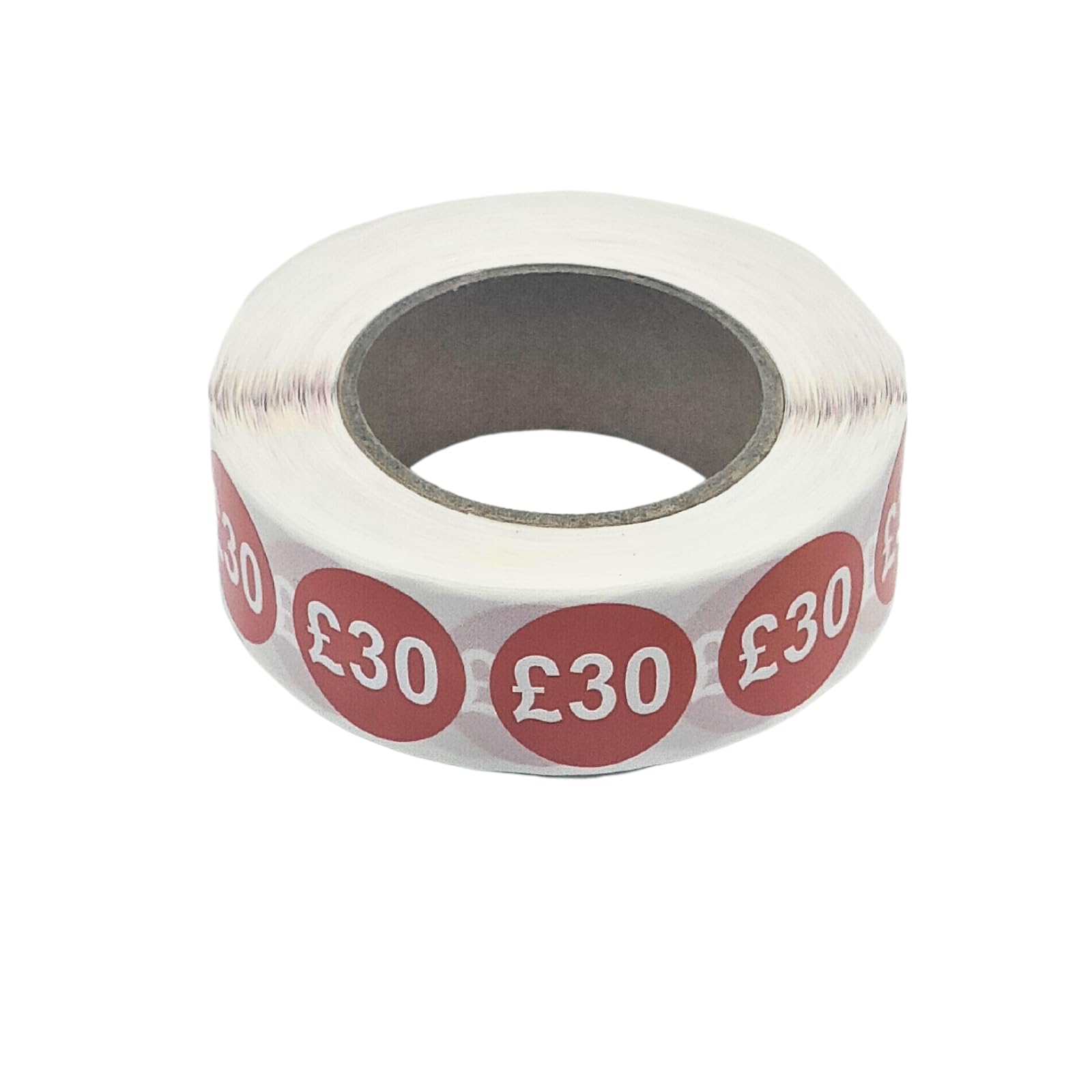 1000x 25mm £1-£30 Red Price Self Adhesive Stickers Sticky Labels for Retail Display (£30)