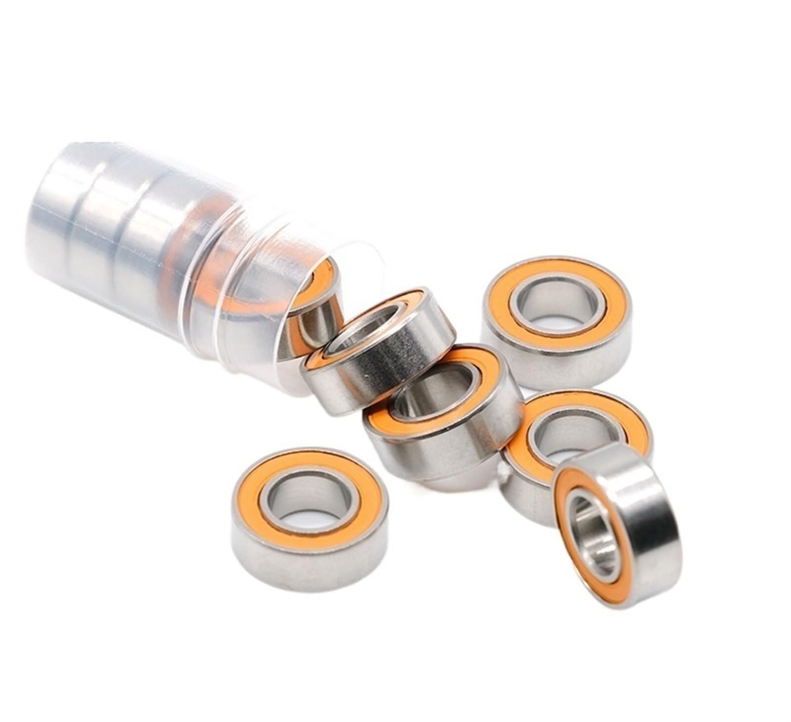 Bimetaliczna tarcza uszczelniająca Mikro łożysko zwykłe 1 szt. S687 2RS CB 7x14x5mm ABEC-7 Hybrydowe ceramiczne kulkowe ze stali nierdzewnej bez smaru Szybkie toczenie