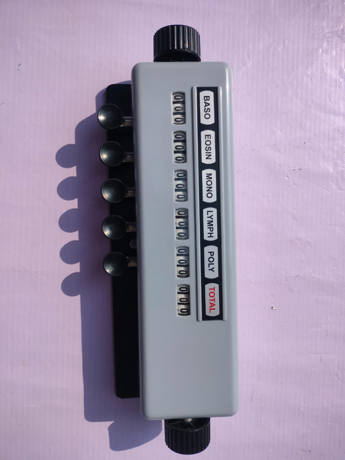 Saini MADICOS Contatore di globuli 5 tasti Usa tutti i microscopio (argento)
