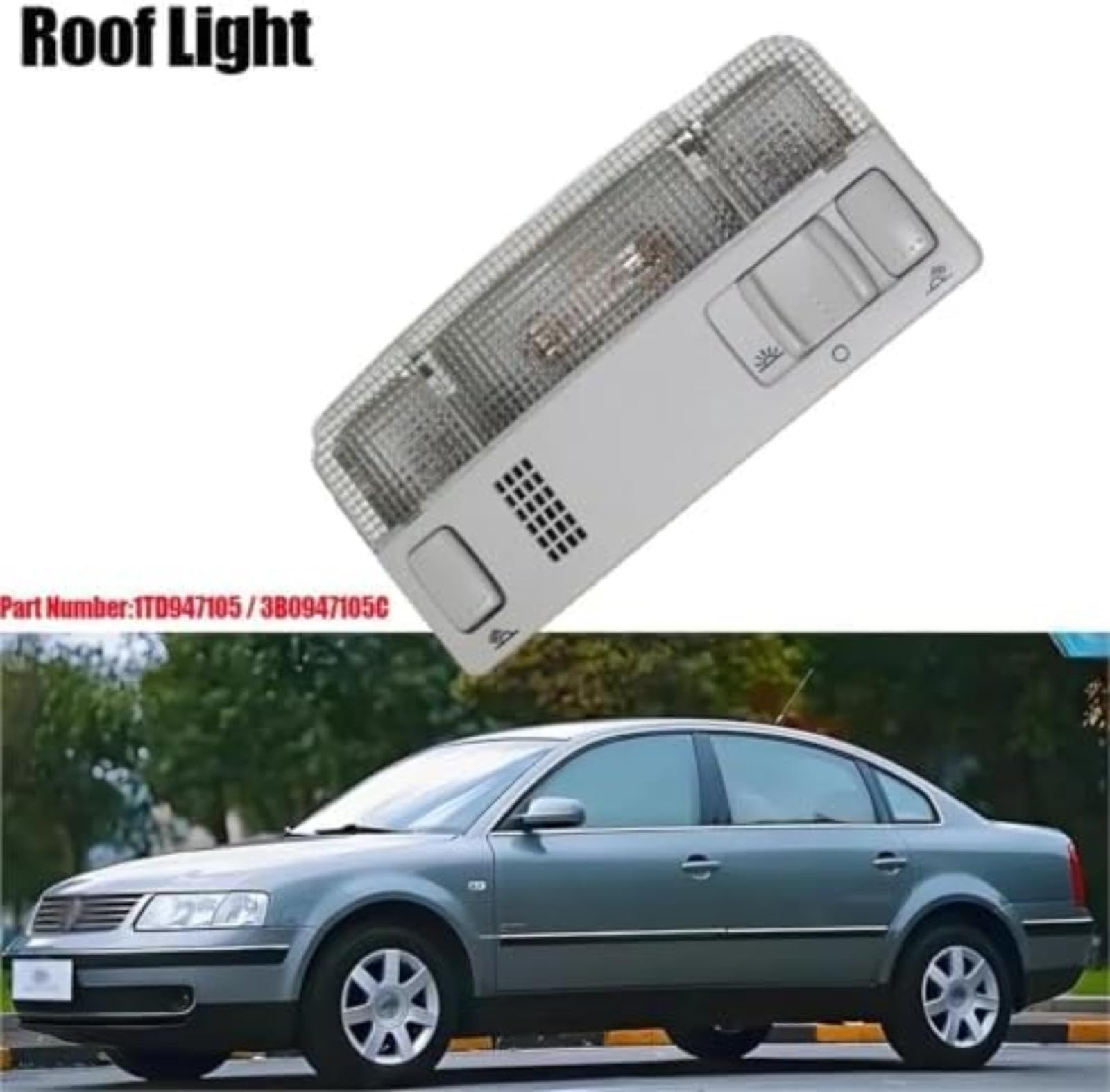 Wewnętrzna lampka dla czytania kopuły, dla Vw, dla passata B5