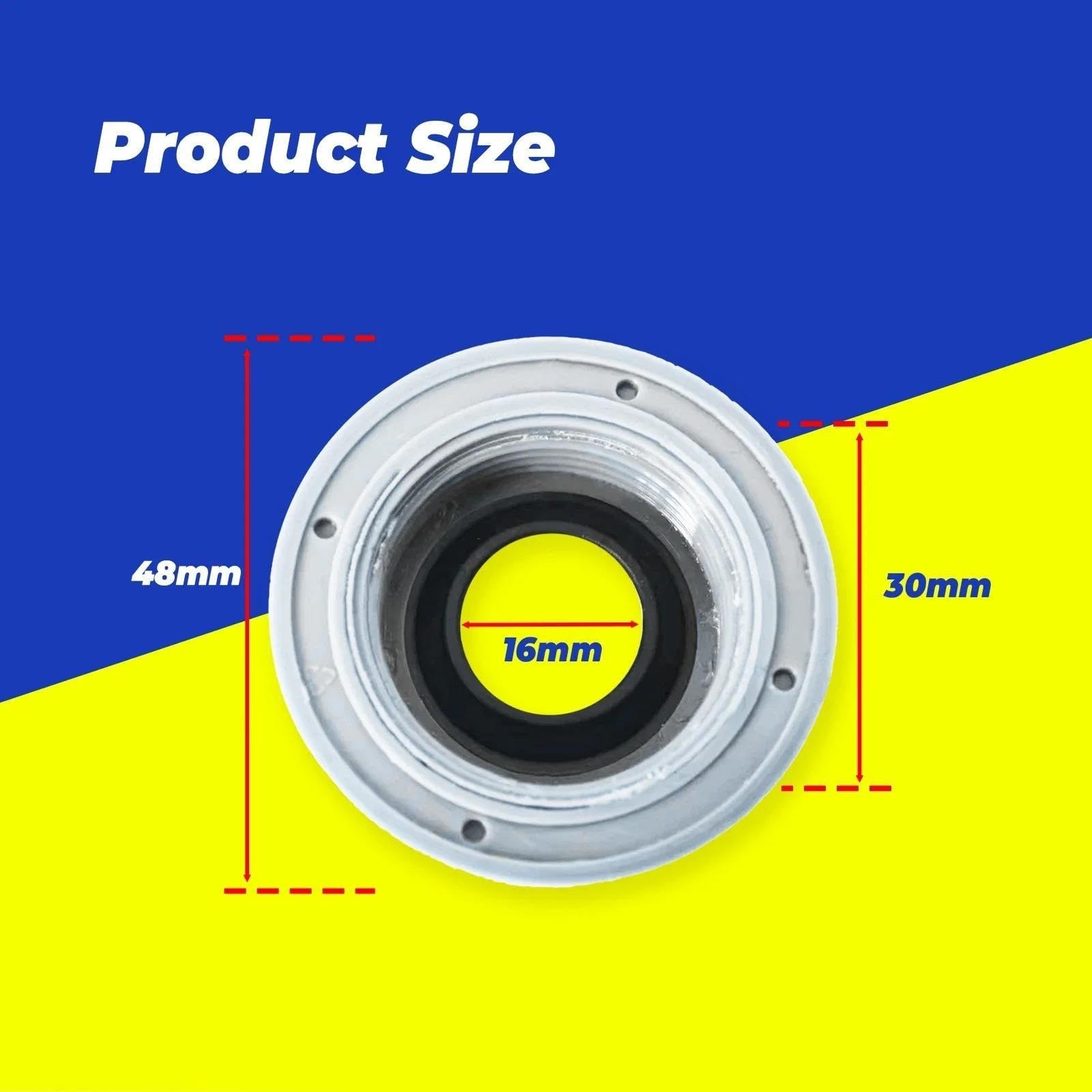 Tuerca Anillo Tubo Lavavajillas Junta Goma, Compatible Para Midea MB9373HW