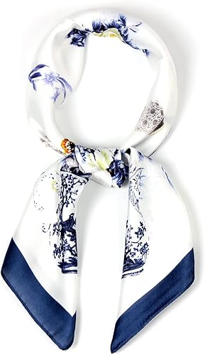 Womens Fashion Soft Large Satin Square Chiffon Polyester Scarf Set Head Neck Multiuse Solid Colors Available