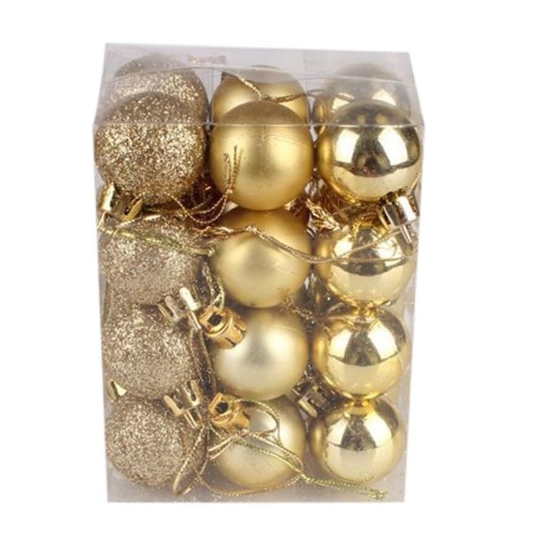 Set de Bolas de Navidad Bolas de Navidad 24 Uds Bolas De Navidad Decoraciones Navideñas De Plástico Adornos Para Interiores Y Exteriores Para Colgar Árboles Fiestas Navideñas Bolas para Arbol de Navid