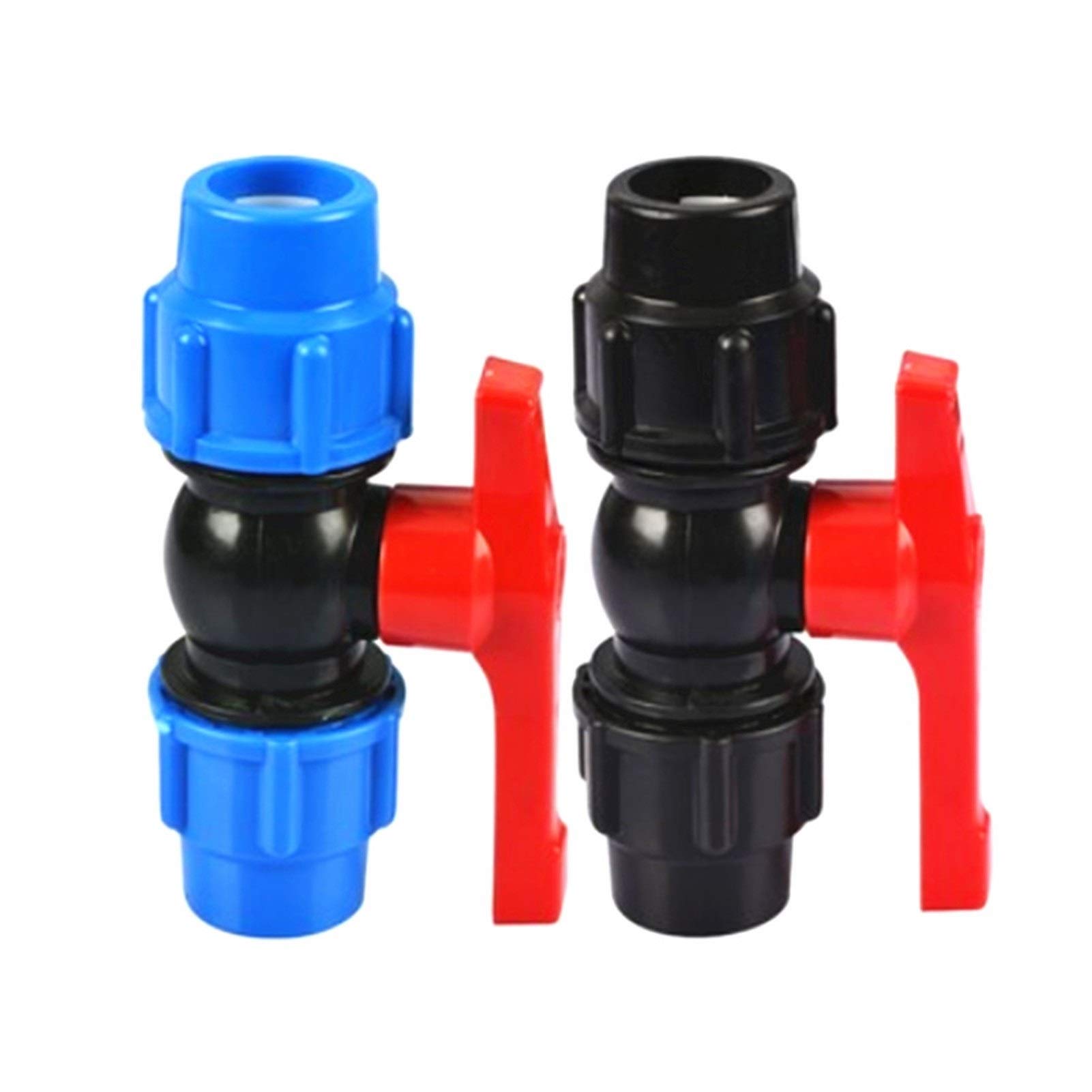20/25 / a 32/40/50 63mm de plástico del tubo agua rápida la válvula conector PE Accesorios Válvulas bola,Utilidad Universal(63mm,Nero)
