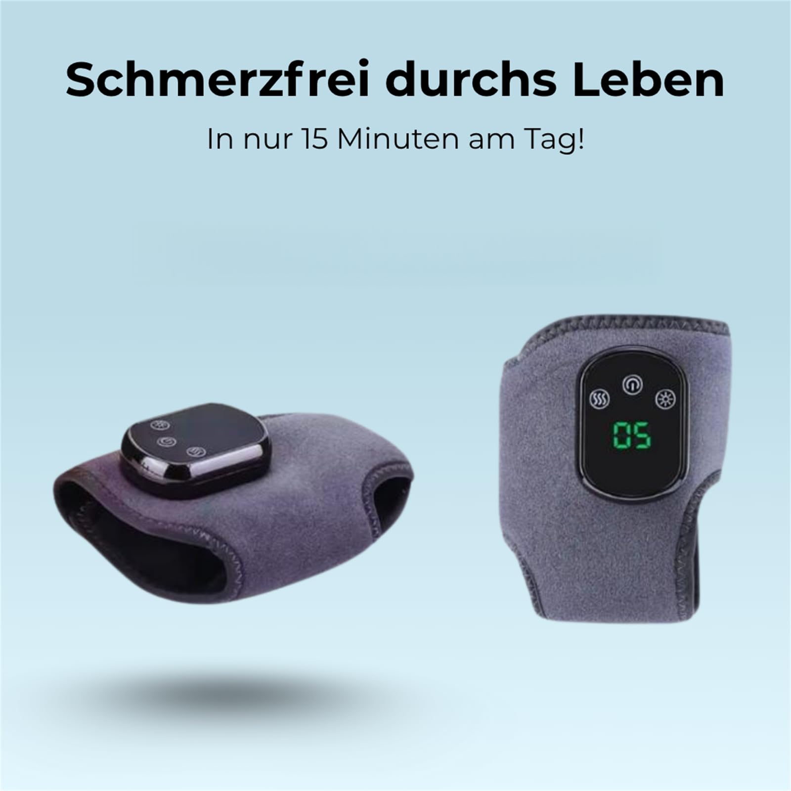 Eincov SootheStep 3-in-1 Massager Tragbares elektrisches Fußmassagegerät Kabelloses Fußgelenkmassagegerät mit 3 Vibrationsmodi und 5 Wärmeeinstellungen