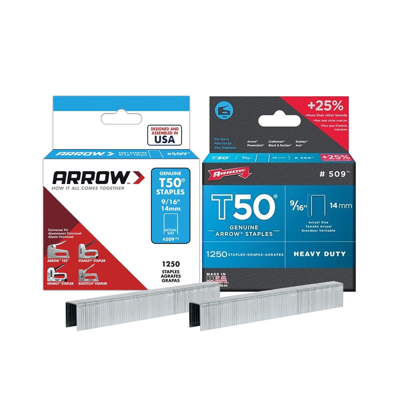 HOCHSTE® Arrow Staples T50, Long-Lasting Hold, DIY Enthusiasts, Contractors, Enhanced Durability, Indoor And Outdoor Use, Stapling On Wood, Plastic, Fabric Surfaces, Pack of 1250