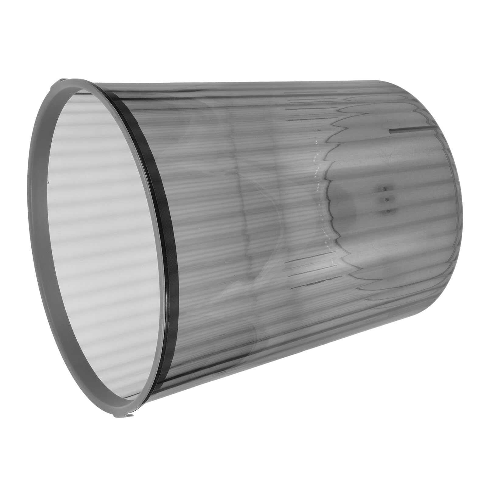 Luxshiny Pattumiera In Plastica Con Design Legno Vintage - Contenitore Per Rifiuti Rotondo Con Coperchio Aperto, 29x22 Cm, Per Cucina, Bagno, Ufficio, Biancheria - 3