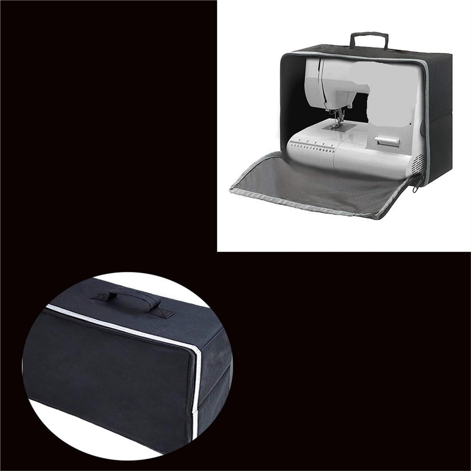 Funda for máquina de Coser, Funda de Mano con Cremallera, for Llevar, Colcha Machien, Bolso de Viaje for Coser