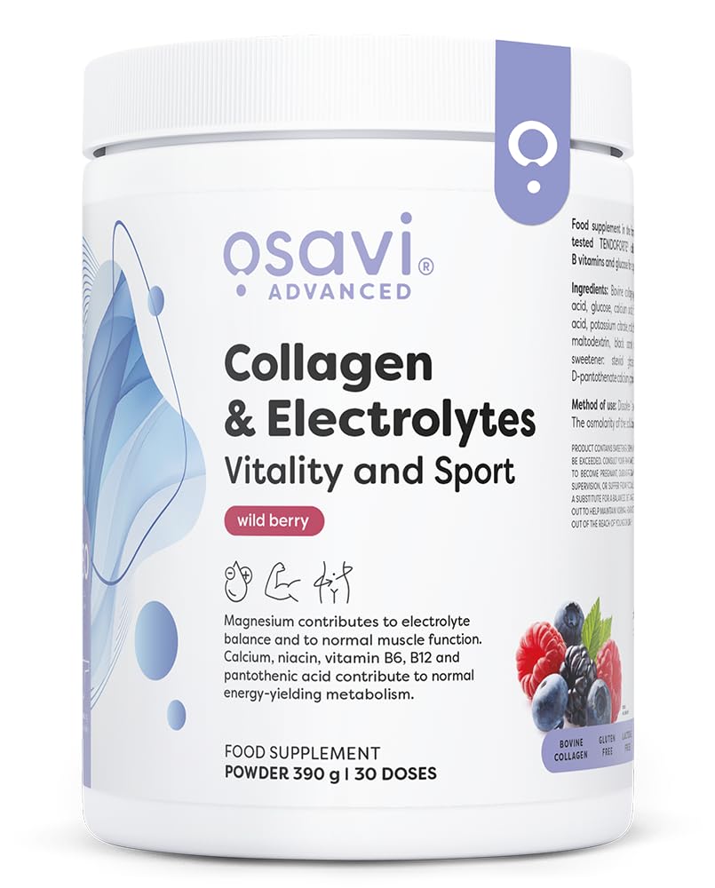 Osavi Collagen Electrolytes Vitality and Sport, Wild Berry - 390 grams