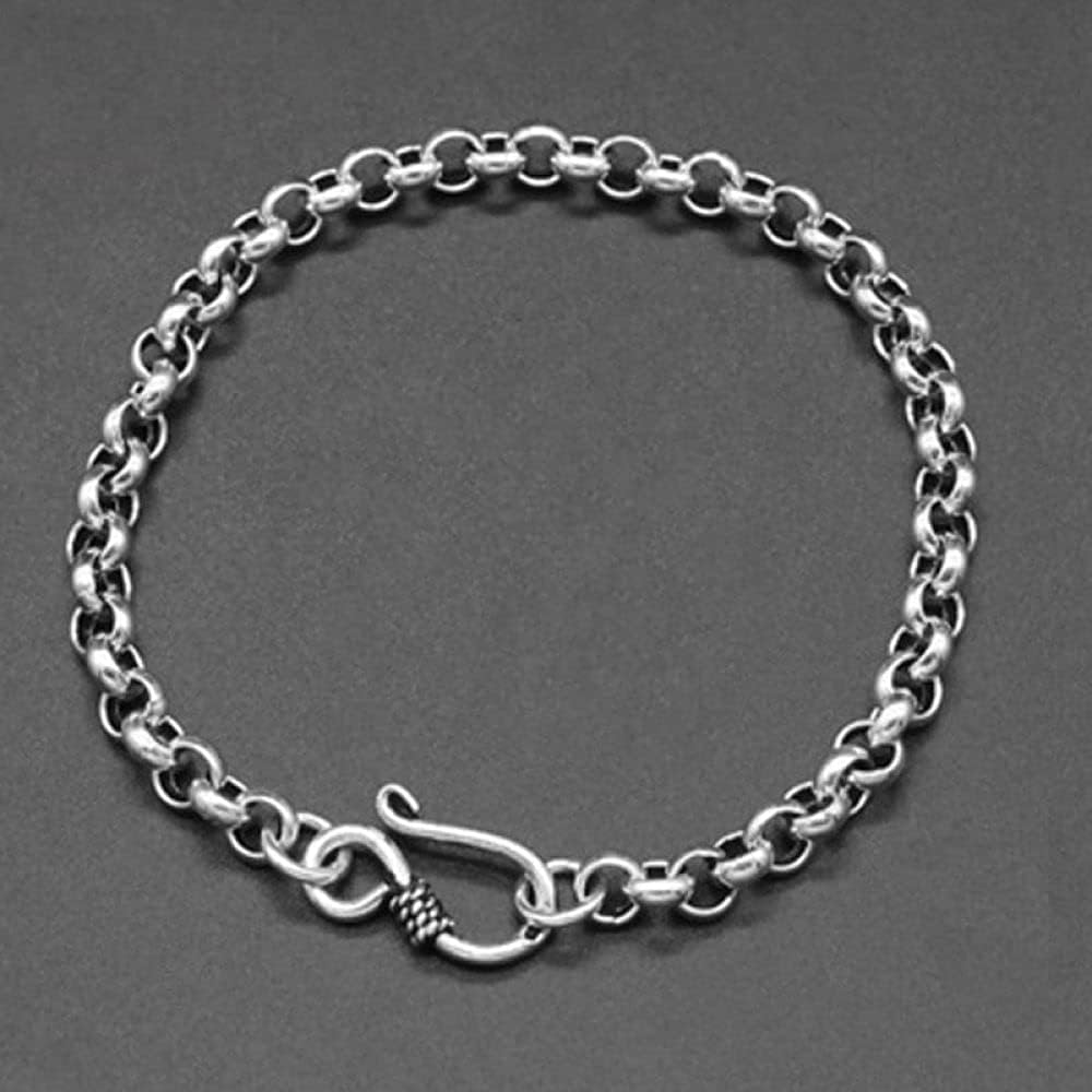 Bracciale regolabile,Bracciale in argento sterling,Bracciale in argento sterling 925 da donna Bracciale a cerchio in argento vintage Bracciale da donna squisito Gioielli in argento sterling Regali Mam