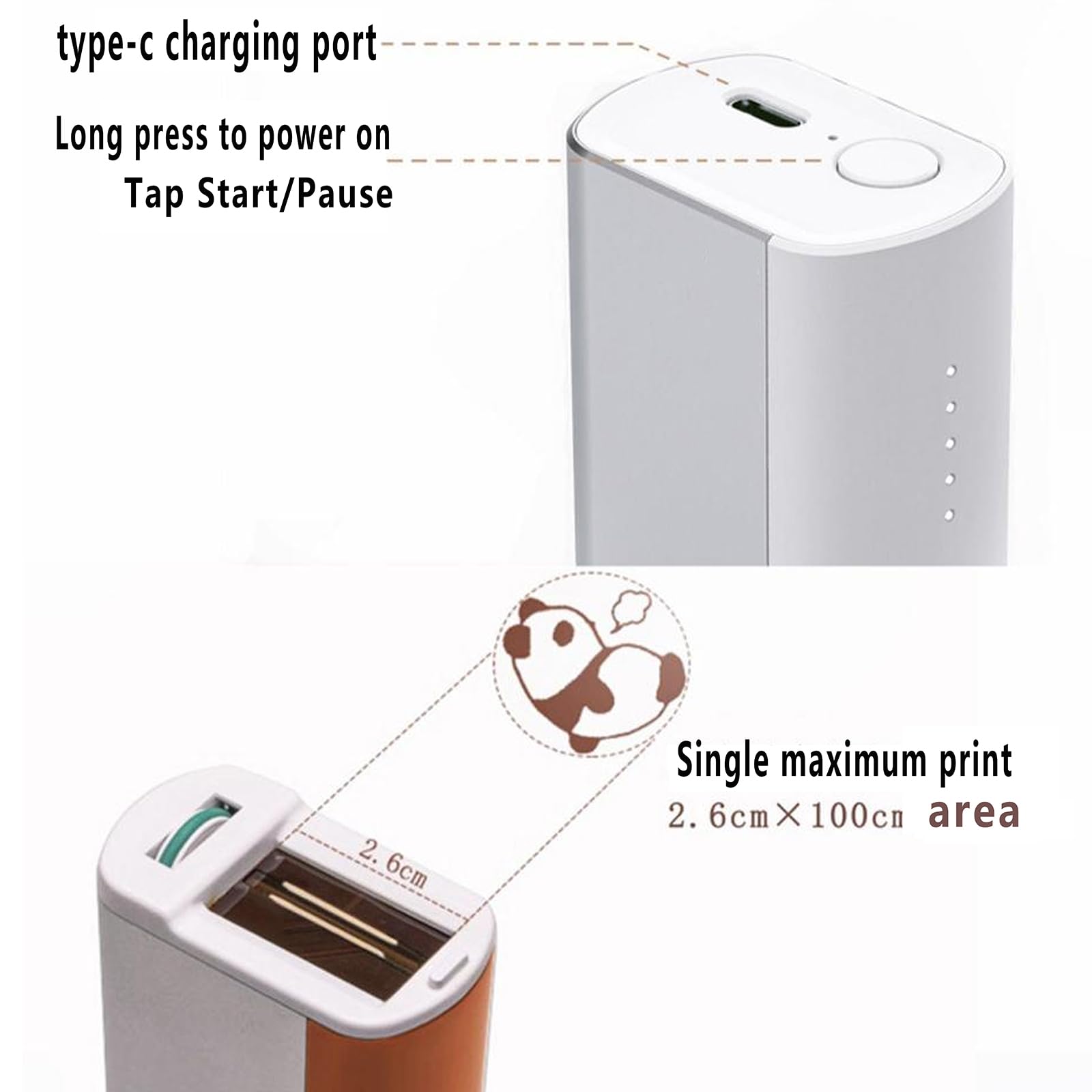 Stampante a getto d'inchiostro commestibile per alimenti, mini stampante portatile 300 dpi per latte art con inchiostro staccabile e controllo app, ideale per cucina creativa e food art