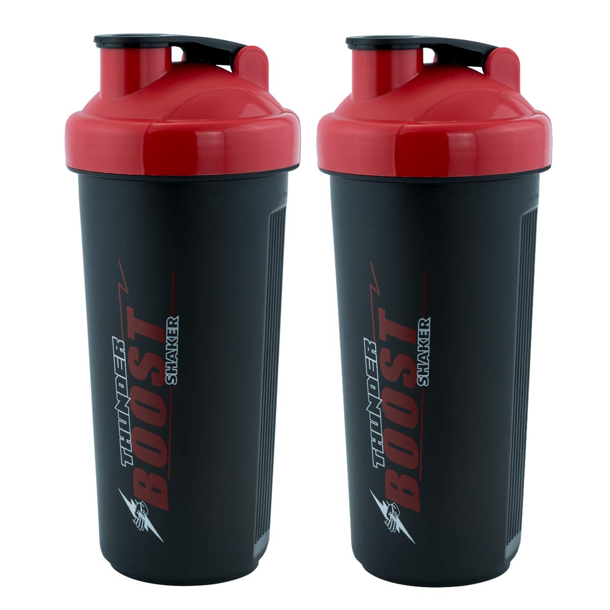 Trueware Blender Boost Gym Shaker - Protein Shake Mixer with Leak-Proof Design | Food grade Plastic | BPA-Free 700ml Capacity | Ideal Workout Blender for Fitness Lovers | Sports Bottle with Easy-Grip Lid for Smoothies and Protein Shakes"| Color Red | Set of 2-image-38