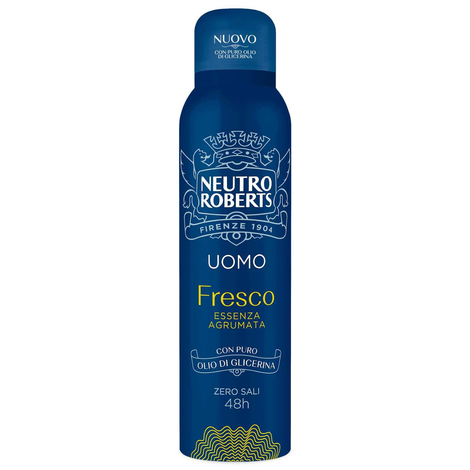 9x Neutro Roberts Uomo Deodorante Spray Fresco Zero Sali Efficace 48h Essenza Agrumata Dermotestato - 9 Flaconi da 150ml ognuno