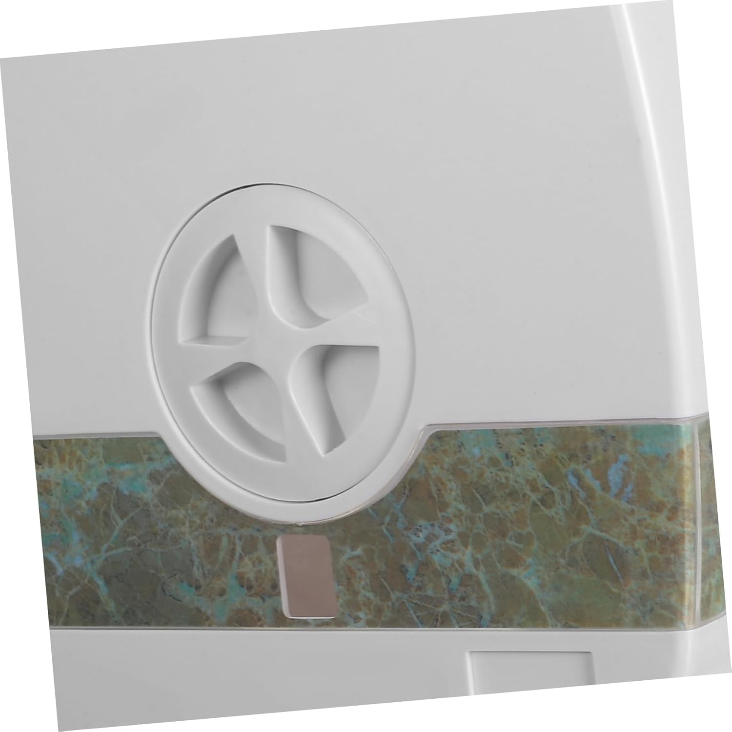 White Plastic Wall - Mounted Toilet Paper Holder with Cover, Practical Bathroom Accessory for RVs, Campers & Home Bathrooms