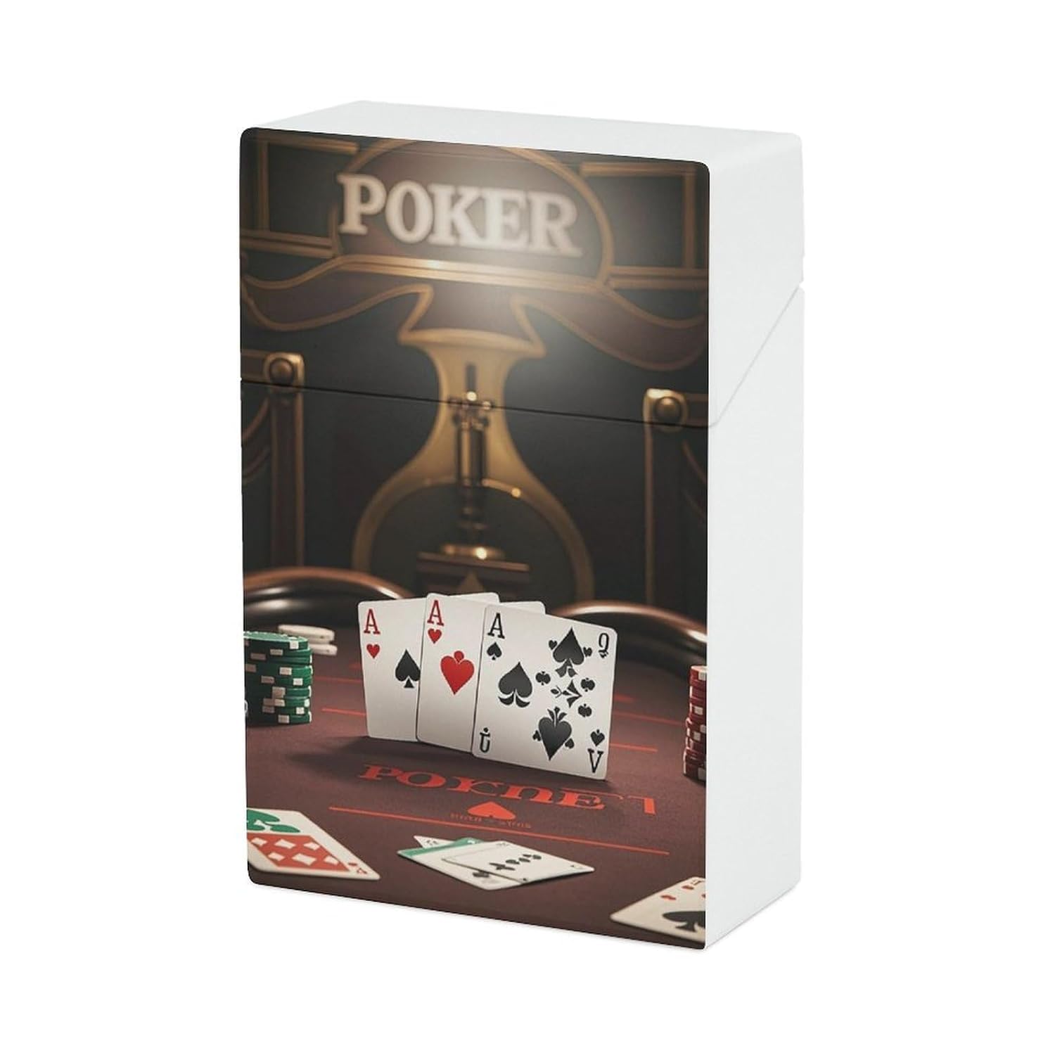 Poker Tournament Cigarette Case Portable Cigarette Holder Case Durable Cigarettes Cases & Dispensers