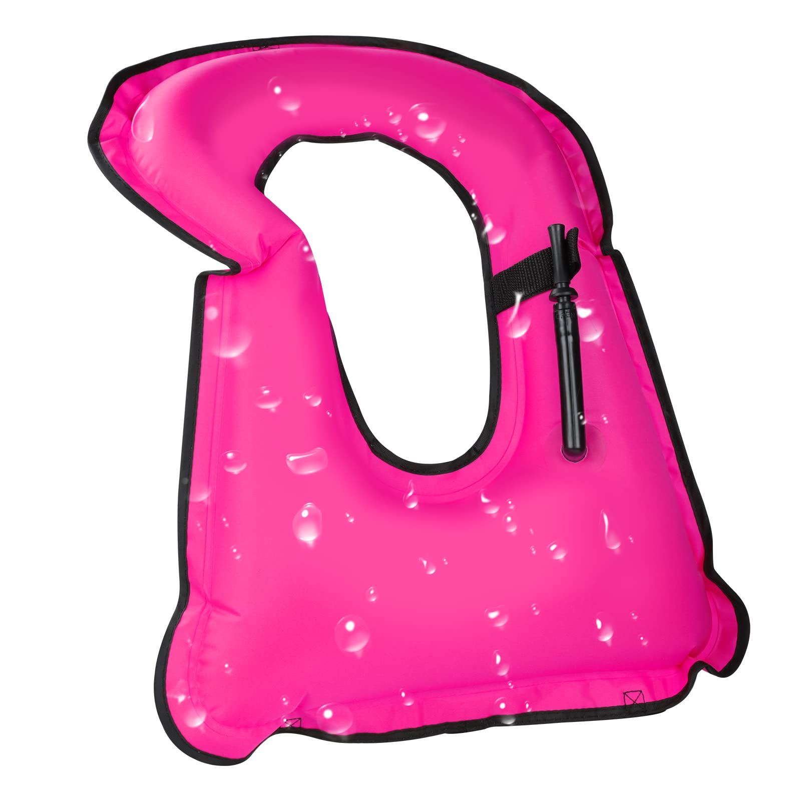 Schnorchelweste Erwachsene, Aufblasbare Schnorchelweste Erwachsene, Einstellbare Schnorchelweste zum Tauchen, Sicherheit Wassersport (Rosa)