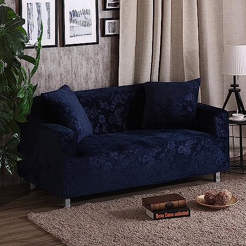 Housse de canapé extensible super douce 2 places protecteur fauteuil H