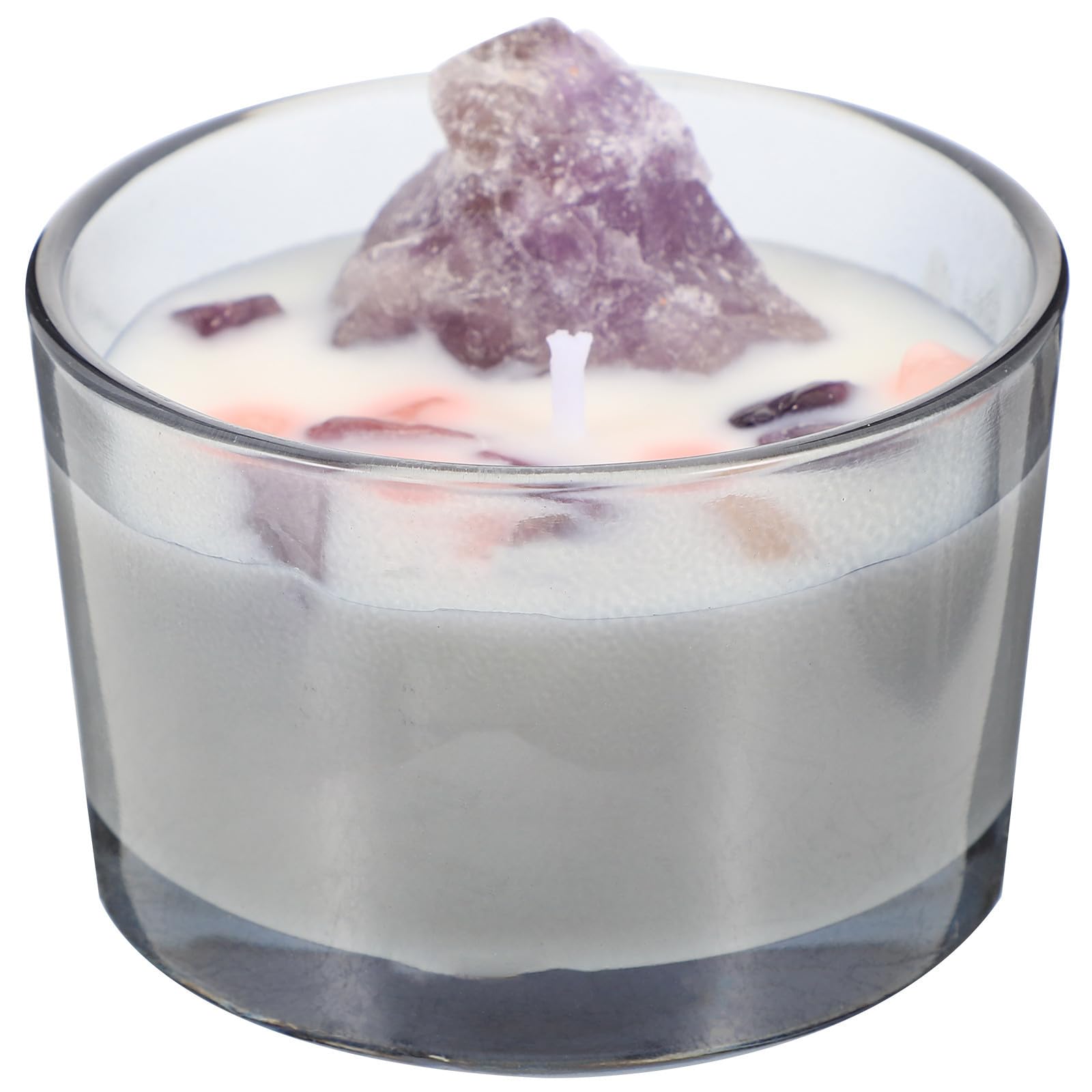 Vela Aromática Decorativa de Cristal y Vidrio, Púrpura, Pequeña