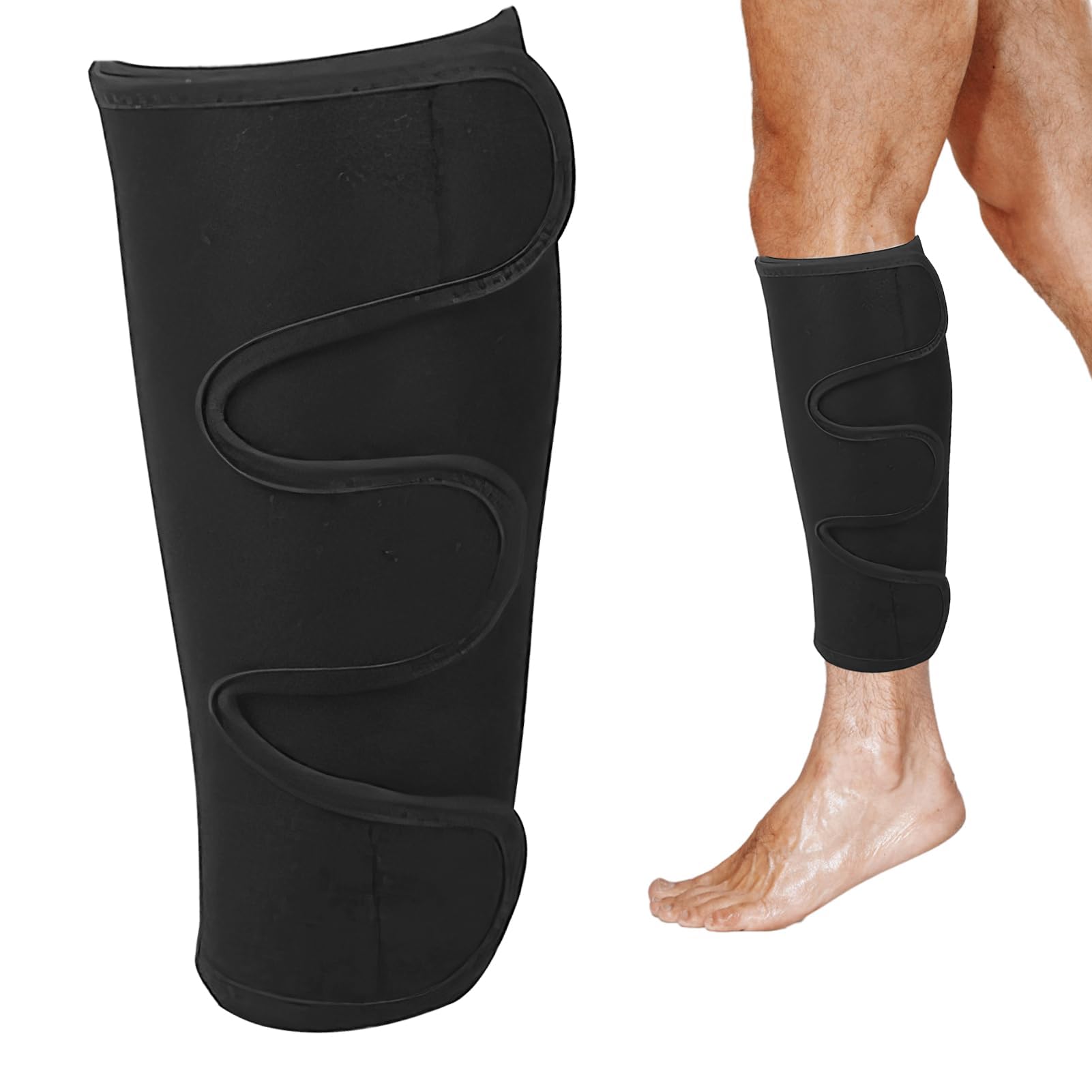 IBEIKEIBEIKE Adjustable Calf Compression Sleeve Men Women - Shin Splints Support Leg Compression Sleeve Breathable Leg Brace, Compression Calf Support Sleeve for Running, Hiking, Training, Pain Relief