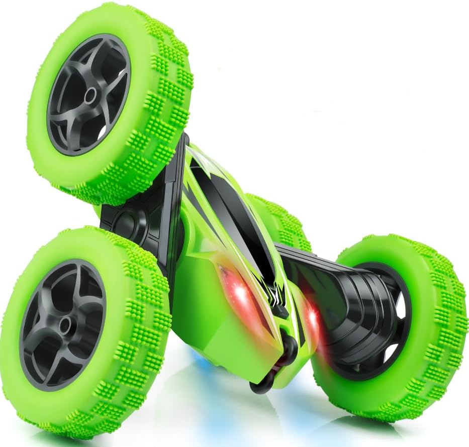 Coche de control remoto, 2.4 GHz, doble cara, 360, giros giratorios, vehículos de juguete con control remoto, juguetes para niñas, camiones a