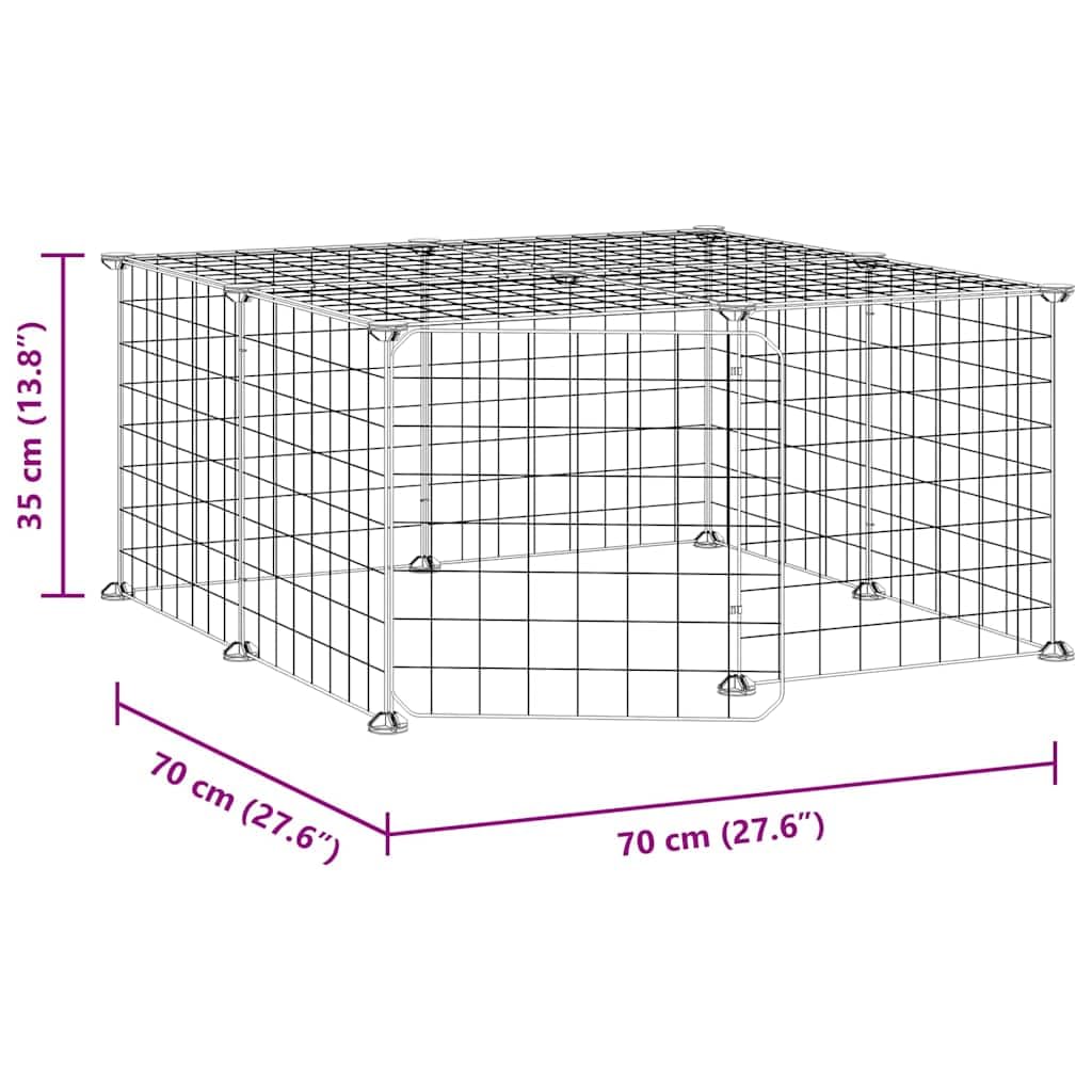 Jaula para mascotas de acero con recubrimiento en polvo, 35 x 35 cm, con puerta, plegable, para conejos, cobayas, hámsteres, roedores, interiores y exteriores, refugio seguro
