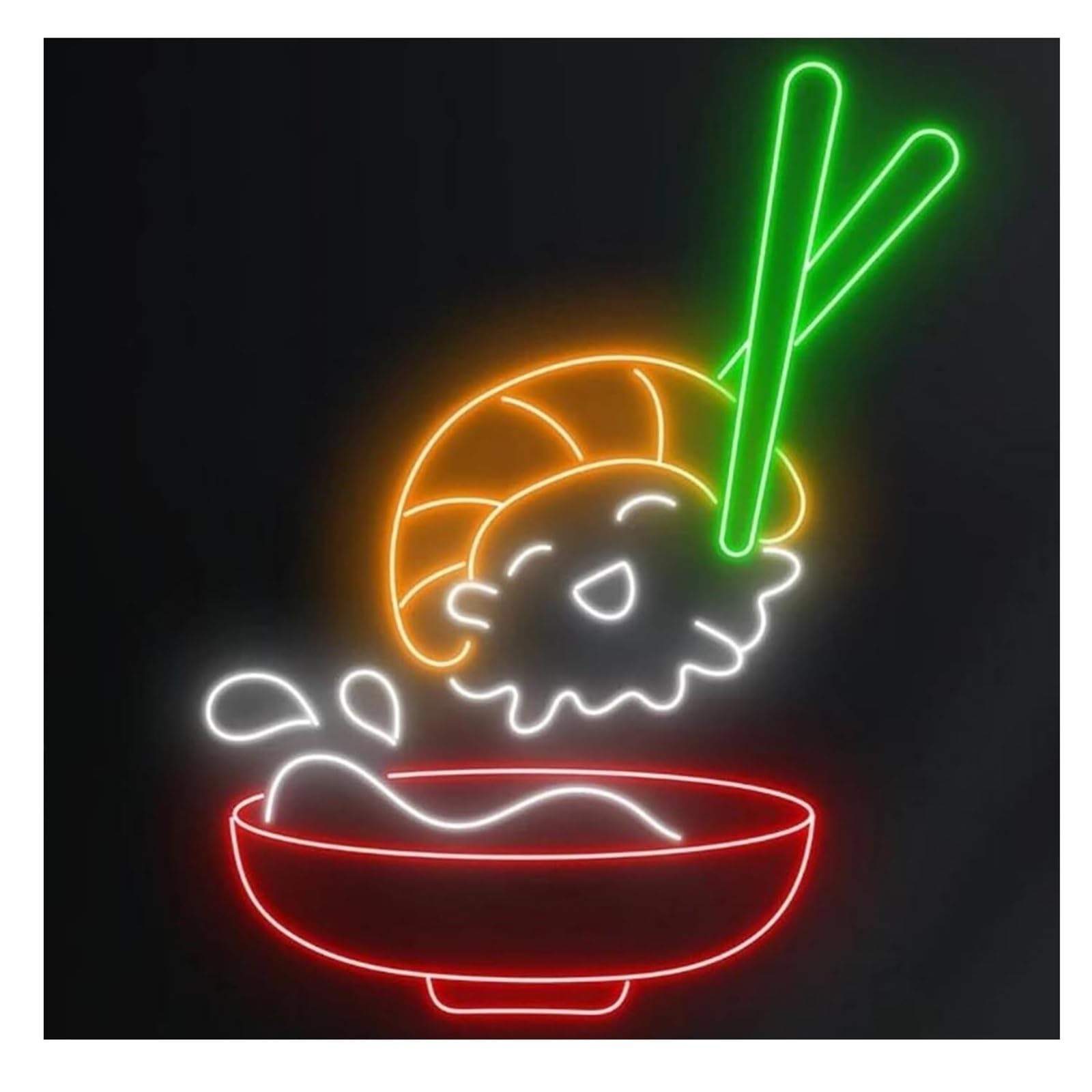 Zynther Neon lamp Soothing Ambiance Lamp Neon Signs Sushi Roll Powered by Adjustable Brightness Lights Time