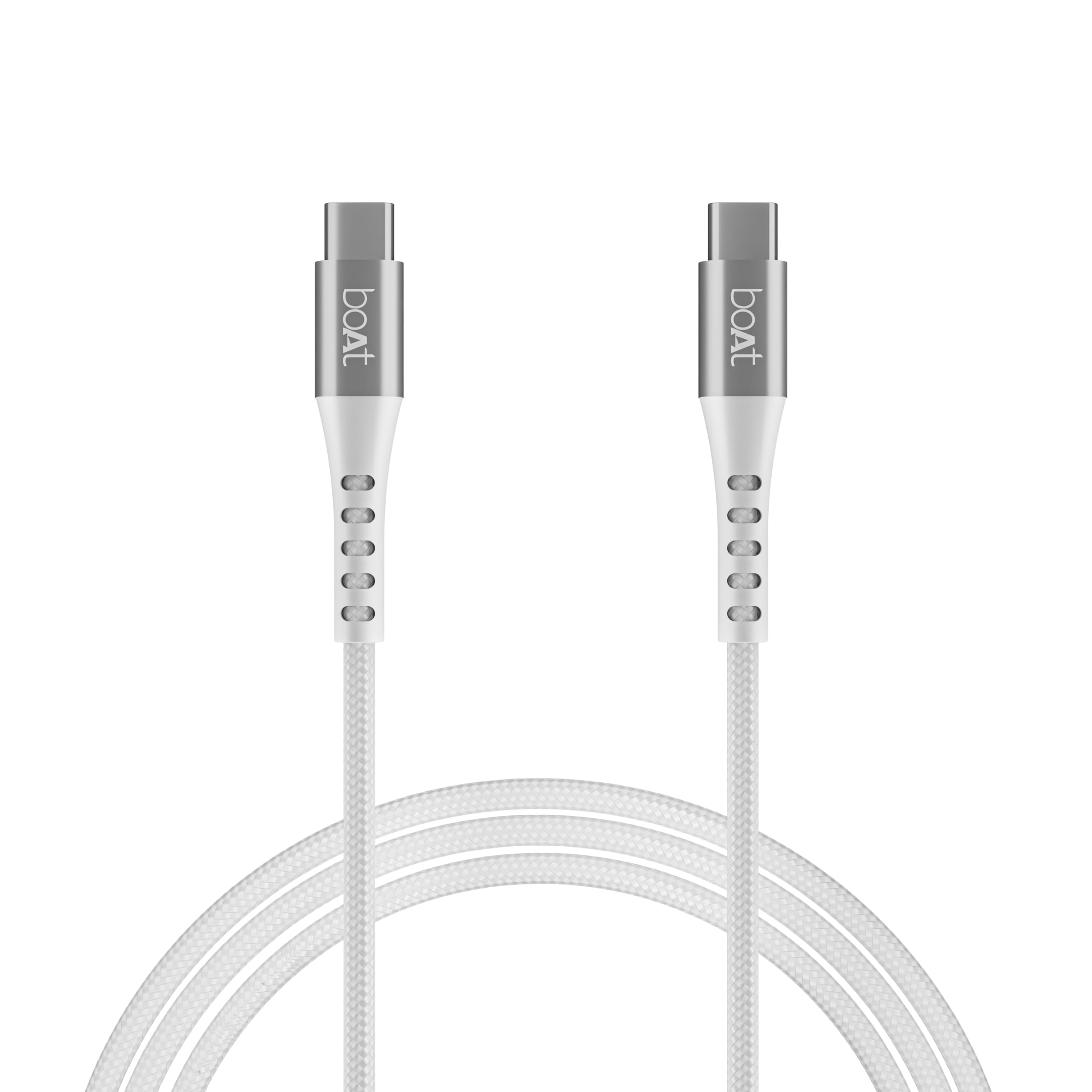boAt Type-C C600 Tangle-Free, Sturdy Cable w/ 100W/5A Fast Charging & 10Gbps Data Transmission, 10000+ Bends Lifespan and Extended 1.5m Length,Compatible w/Xiaomi, Oneplus, Samsung, Vivo & Oppo(White)-picture-10