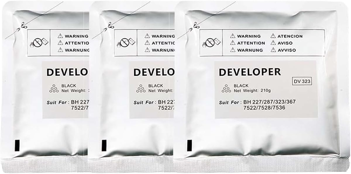 Polvo desarrollador de impresora Universal 210g DV323 adecuado para impresoras B C323 C367 C287 C227 C7522 C7528 C7536