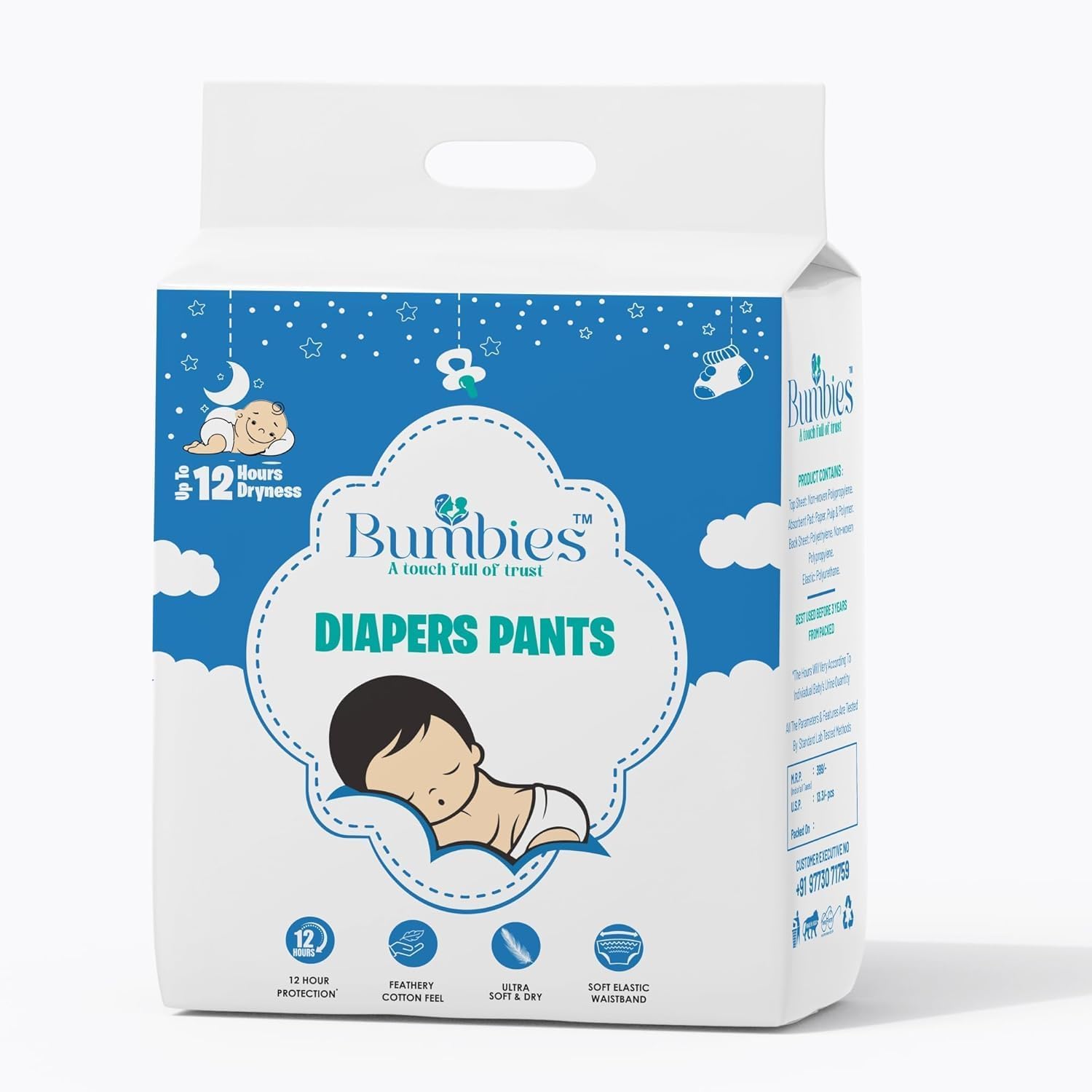 Pants Extra Absorb Baby Diapers, Large (L size) | 9-14 kg| Deep Sleep Diapers| Soft gentle fit |Deep Absorbent Crisscross | skin friendly with coconut oil | (14 Counts)-image-21