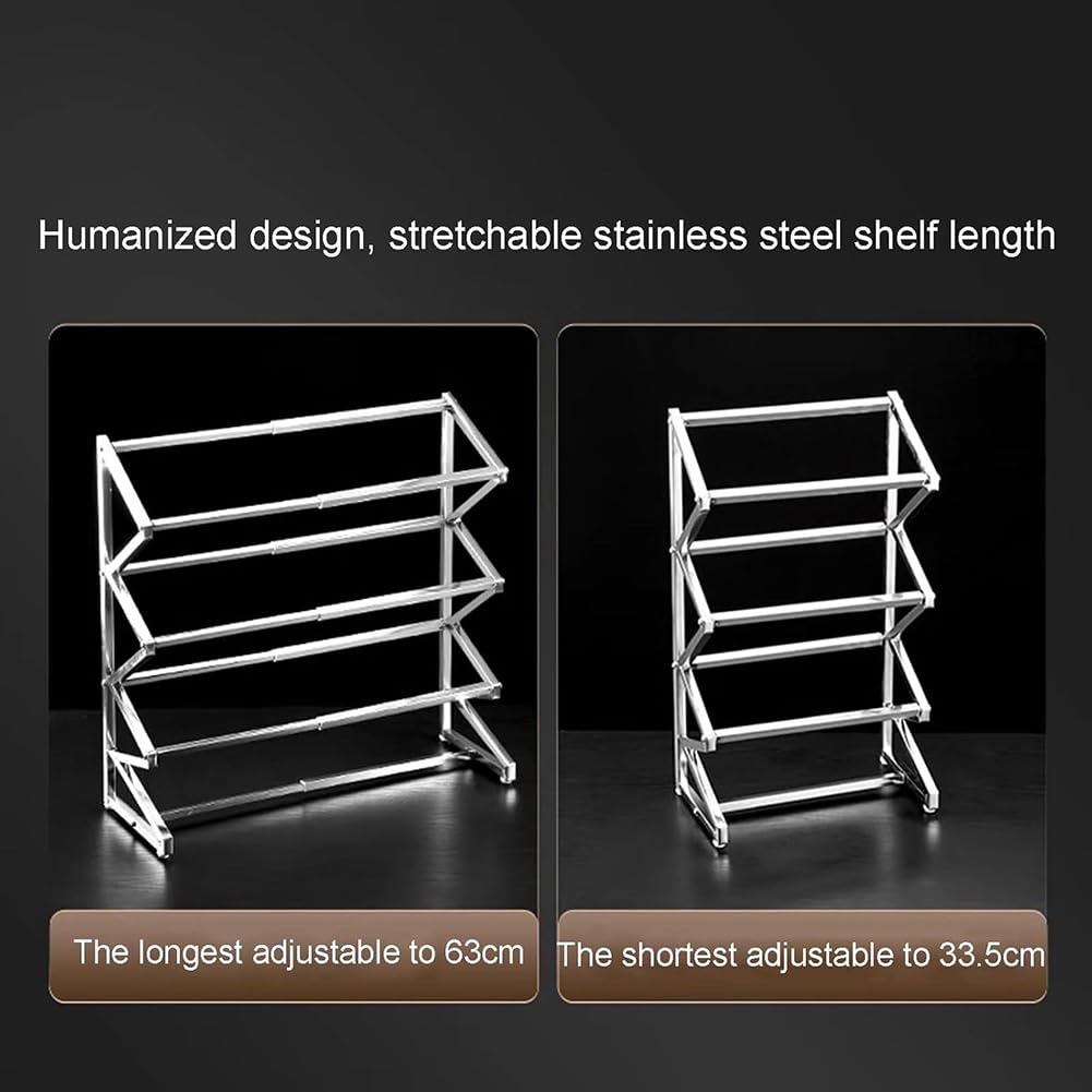 Organizador De Especias Expandible, Dispensador De Alimentos De Acero Inoxidable para Encimera con Tapa Y Cuchara, Contenedor para Almacenar Alimentos De Cocina,15 Grid