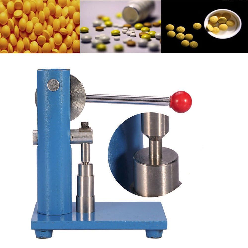 Macchina da stampa per compresse per acido benzoico da laboratorio, pressa a leva per compresse con stampo in acciaio inossidabile, strumento per compresse per campioni di carbone, medicina