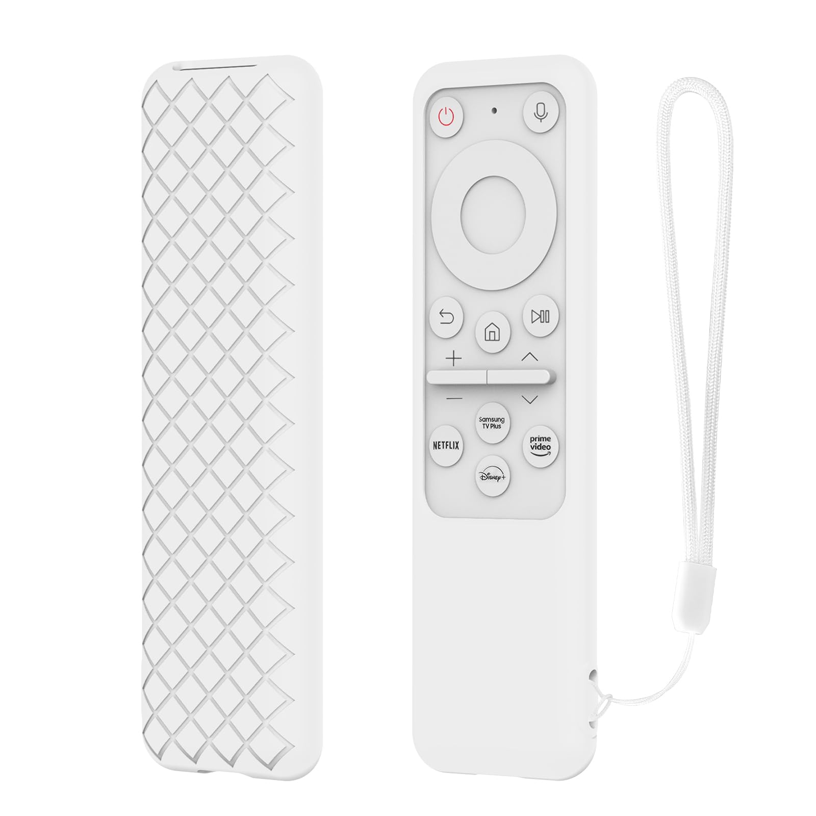 Silicone TV Remote Cover Compatible with Samsung Smart Monitor M7 M8 Series BP59-00149A BP59-00149B TM2261S Remote Cover with Rope (Remote NOT Included) (White)-image-9
