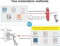 Vista 4 de Paquete de 2 soportes de montaje en pared ajustables compatibles con Ring Stick Up Cam y Ring Indoor Cam (1ª generación), ángulo de visión perfecto