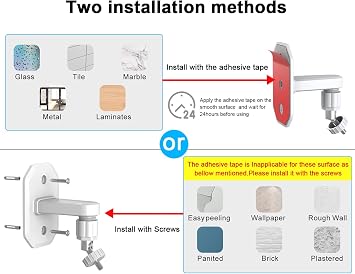 AOZTSUN Adjustable Baby Monitor Mount Compatible with HelloBaby HB6550 HB65/HB66/HB248,ANMEATE SM935E,Nanit Pro Smart Baby Monitor Wall Mount Easy to Install