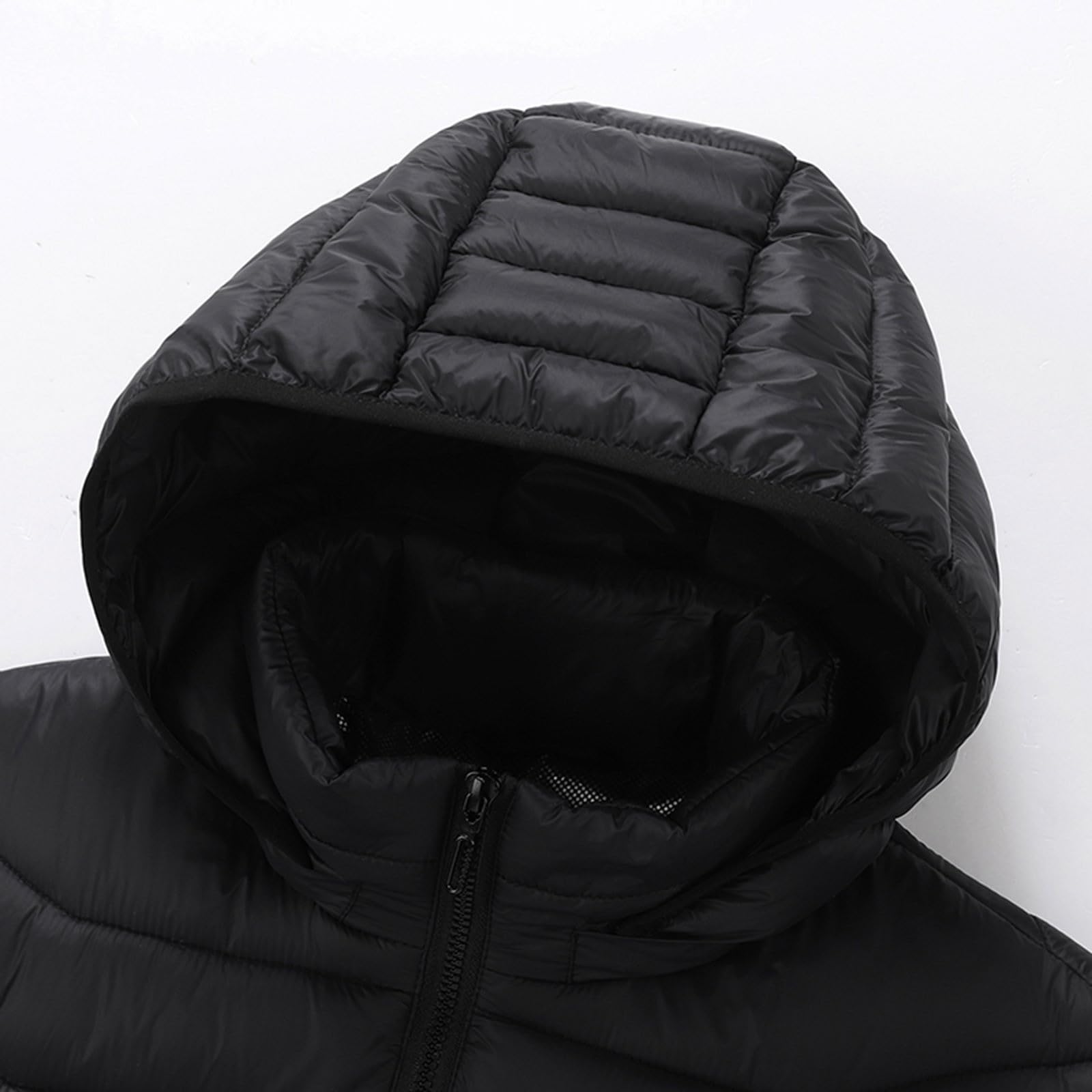 Beheizbare Jacke Herren Winter Heizjacke mit 19/27/31 Heizzonen Elektrische Beheizte Winterjacke USB Beheizbar Steppjacke mit Kapuze Wärme Kapuzenjacke Wanderjacke Outdoorjacke Männer Funktionsjacke