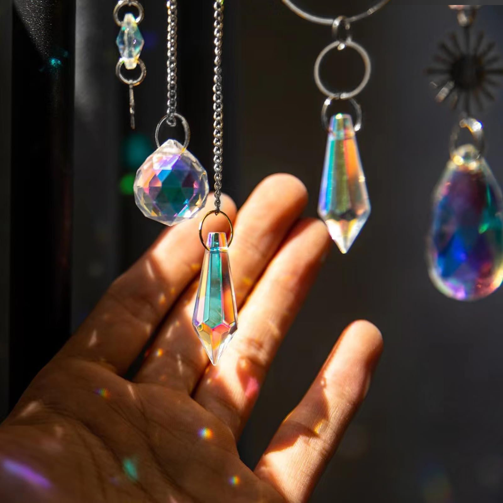 Luzoybo 240PCS DIY Sun Catchers Making Kits for Adults Crystal Suncatchers Kit with Colourful Prism Pearl Rainbow Maker for Windows Hanging - Image 2