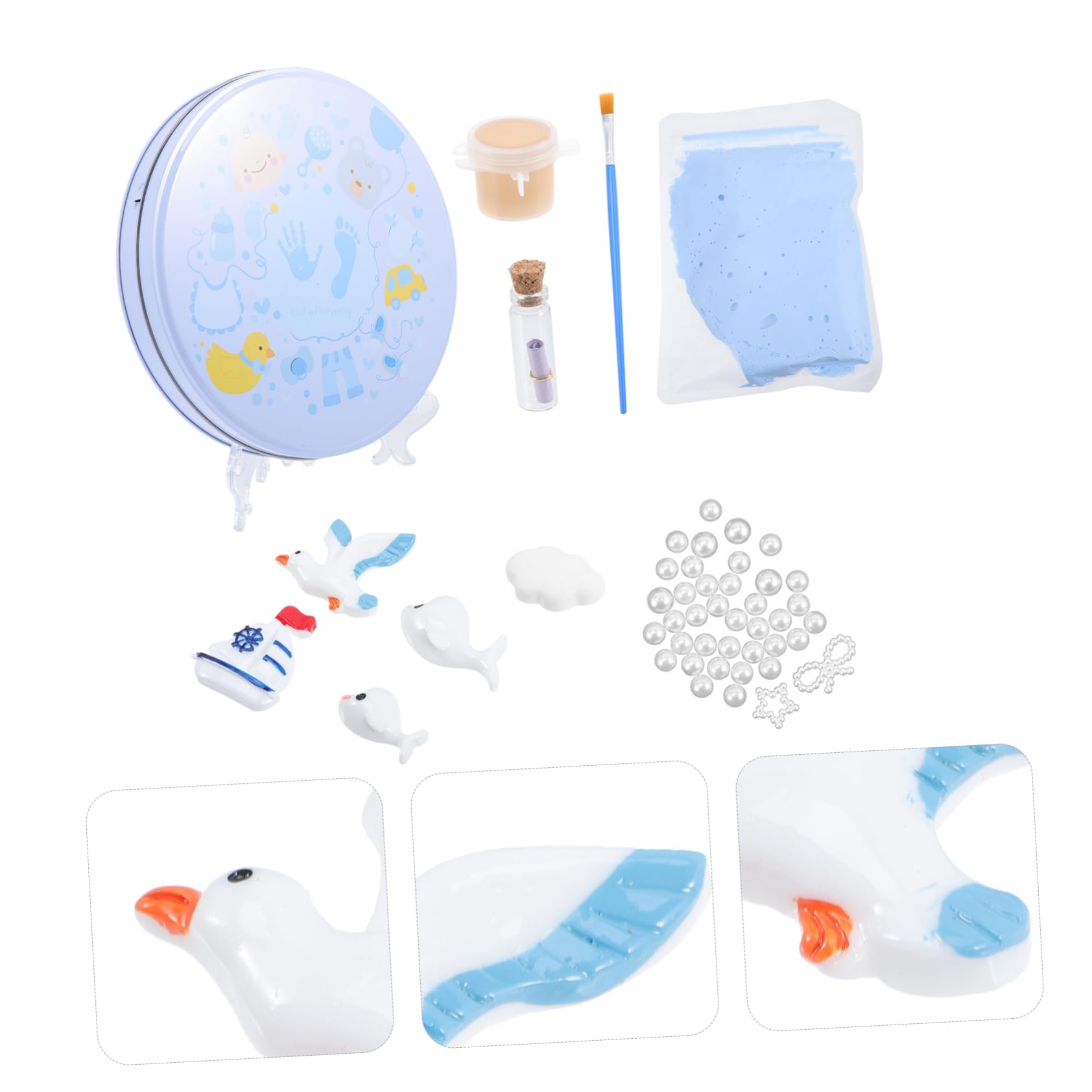 Tinta Para Manos y Pies Recién Nacido Kit De Recuerdo De Huella De Decoración De Huella De Recién Nacido Para Grabar Momentos De Su Primer Año
