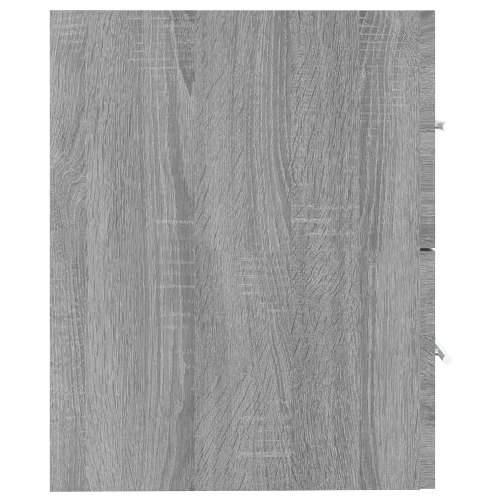 Mobile sottolavabo grigio sonoma in legno 60 x 38,5 x 48 cm con cassetto e molto spazio per mobili da bagno, salvaspazio e adatto per montaggio a parete