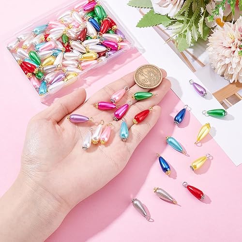 Miniatura 4 de Colgantes de perlas colgantes de perlas colgantes de perlas de plástico ABS colgantes de perlas de imitación para hacer collares, accesorios de
