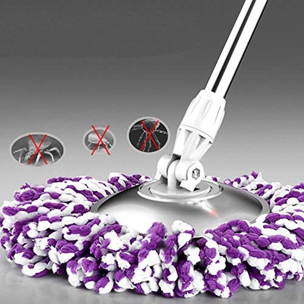 Cabezal Giratorio 360, Cabezal Giratorio de Microfibra para fregona de Suelo para ama de Llaves, fregona para Limpieza de Suelos del hogar Vision